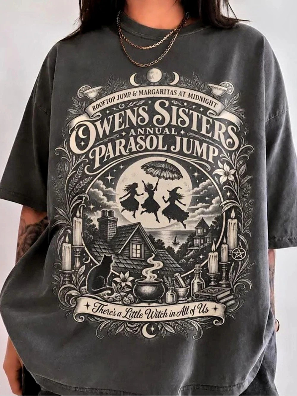 Comfort Colors Owen’s Sisters Parasol Jump Graphic Tee in Pepper
